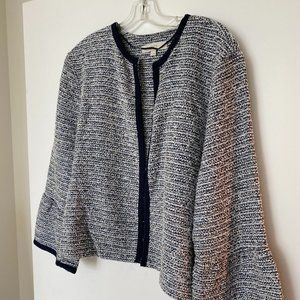 Loft PLUS Cropped Knit Blazer with Bell Sleeve - XL